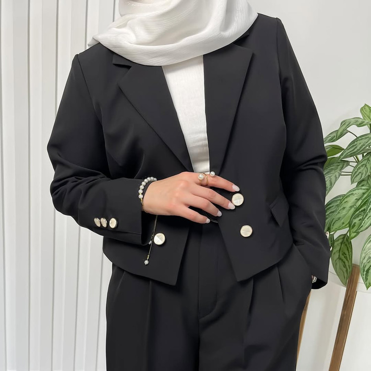ست کراپ کت و شلوار مانا 